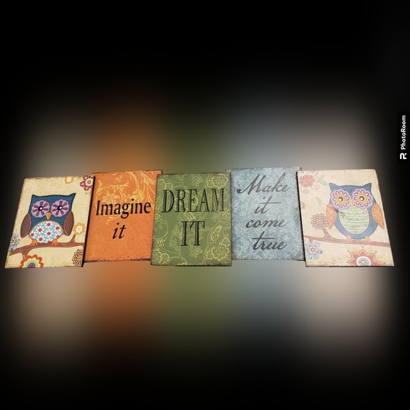 Inspirational Owl Wall Art Set - Picture 2 of 8